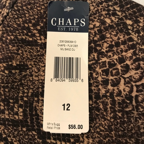 NWT Chaps Animal Print Skirt-12 - Picture 4 of 5